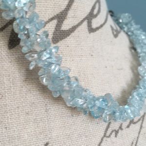 Handmade aquamarine and sterling necklace.